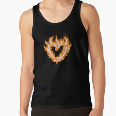 Sapnap Flame Heart Tank Top Official Cow Anime Merch