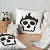 Sapnap Merch Flaming Skull Throw Pillow Official Cow Anime Merch