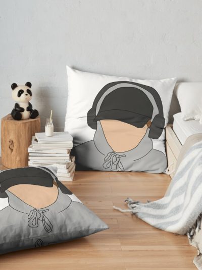 Sapnap W/ Hoodie Throw Pillow Official Cow Anime Merch