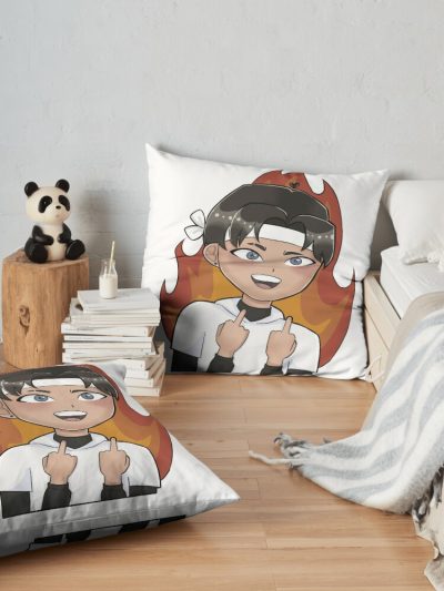 Chaotic Sapnap Throw Pillow Official Cow Anime Merch