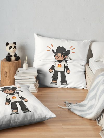 Throw Pillow Official Cow Anime Merch