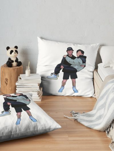 Sapnap And Georgenotfound Meetup Fanart Throw Pillow Official Cow Anime Merch