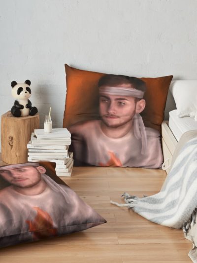 Sapnap Fanart Throw Pillow Official Cow Anime Merch