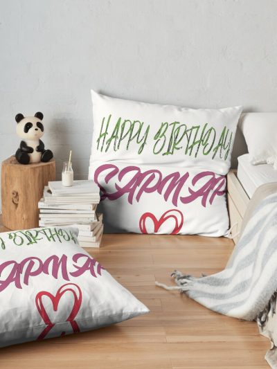 Happy Birthday Sapnap-Happy Birthday Sapnap Throw Pillow Official Cow Anime Merch