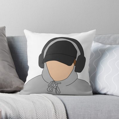 Sapnap W/ Hoodie Throw Pillow Official Cow Anime Merch