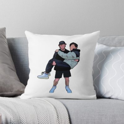 Sapnap And Georgenotfound Meetup Fanart Throw Pillow Official Cow Anime Merch