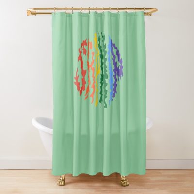 Sapnap Rainbow Shower Curtain Official Cow Anime Merch